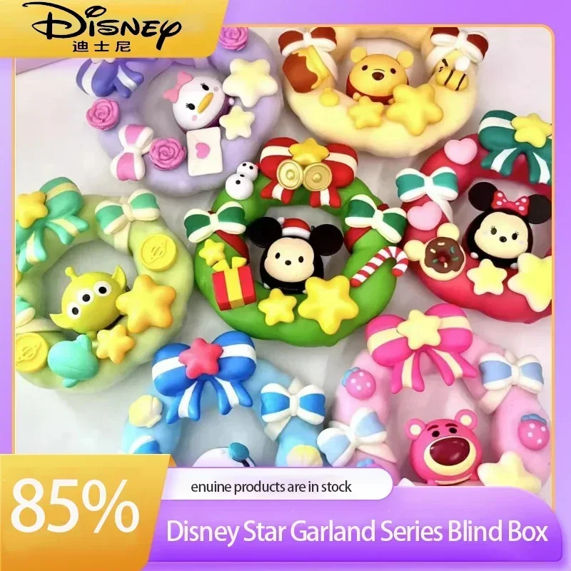 Original Disney Star Garland Series Blind Box Mickey Minnie Christmas Tree Pendant Decorated Mystery Surprise Box Xmas Gift