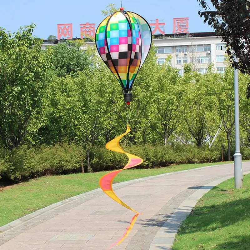 Hot Air Balloon Toy Windmill Spinner Garden Lawn Yard Ornament Outdoor Party Fav images - 6