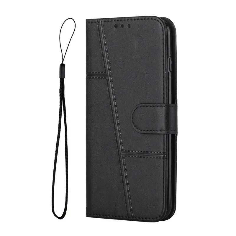 Leather Flip Wallet Phone Cover with Magnetic Stand Feature