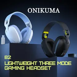 ONIKUMA 2024 New Three-mode Headset Gaming Headset Wireless Gaming Headset Player Headset Stereo Headset Ultra-long Battery Life