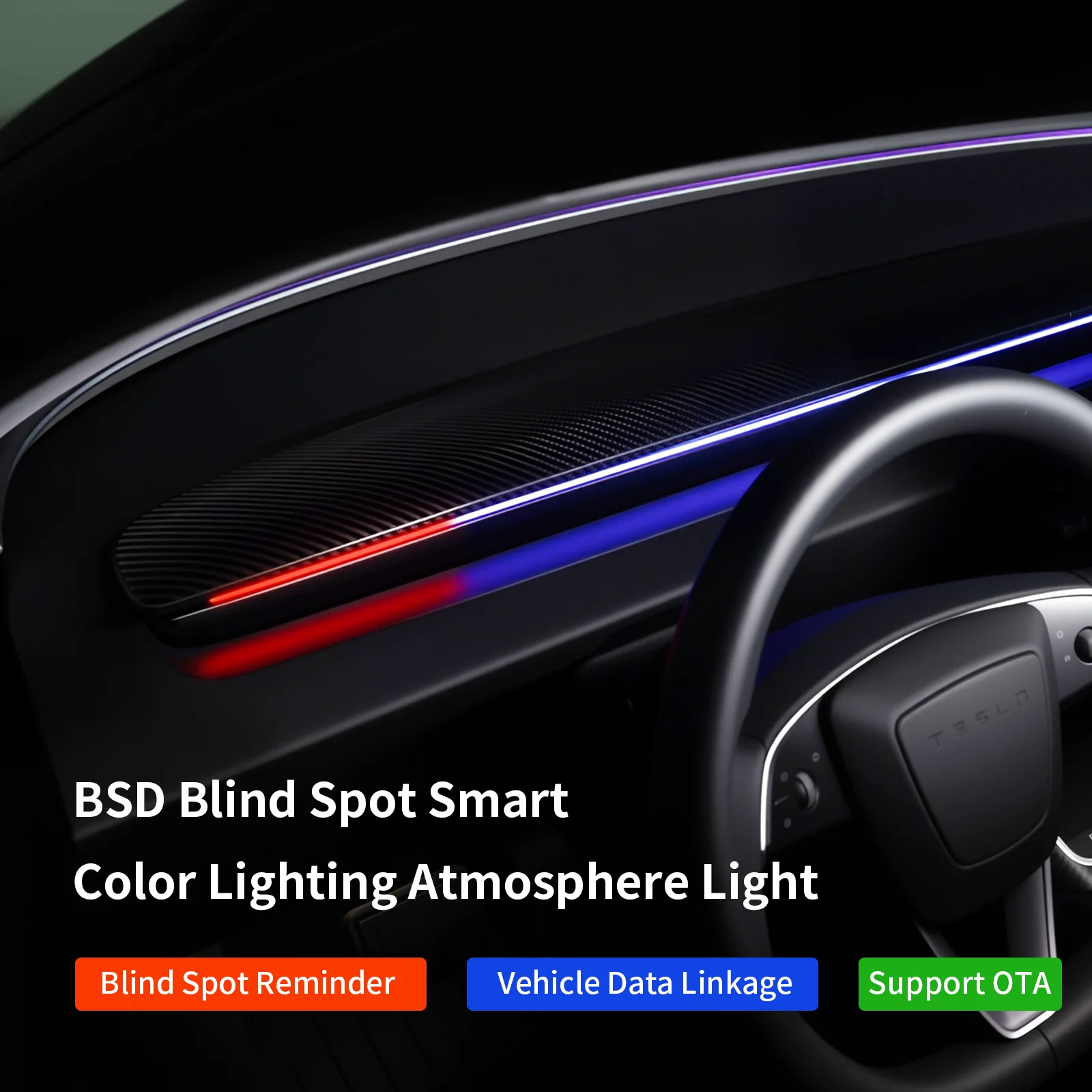 For Tesla Model Y Juniper & Model 3 Highland 2020-2025+ Smart Air Vent Ambient L