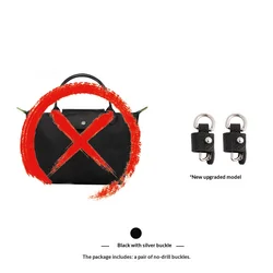 Elegant Leather Adjustable Crossbody Shoulder Strap in Terra Mocha for Bag not include (Black Silver Buckle)