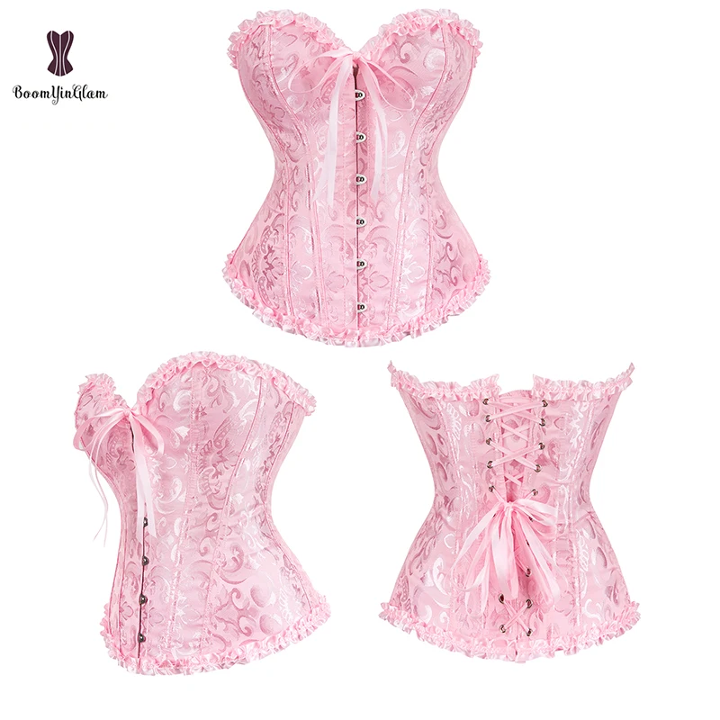 Body Shapewear Costumes Sexy Lingerie Women Pleated Corset Lace Trimmed Corsets And Bustiers Size XS-6XL 810#