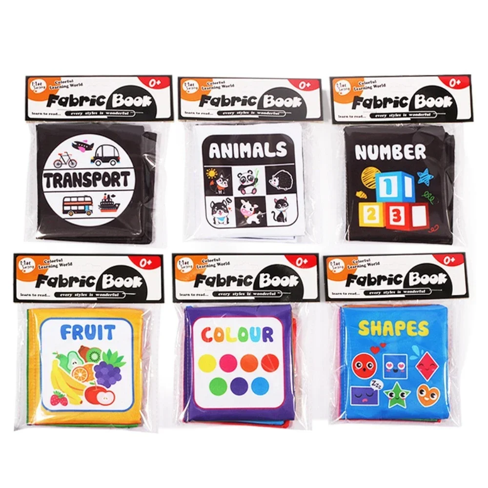 Montessori Baby Cloth Books Soft Rustle Sound Baby Books Infant Early Learning Educational Toys for 0 -12 Months Toddler Gifts 5