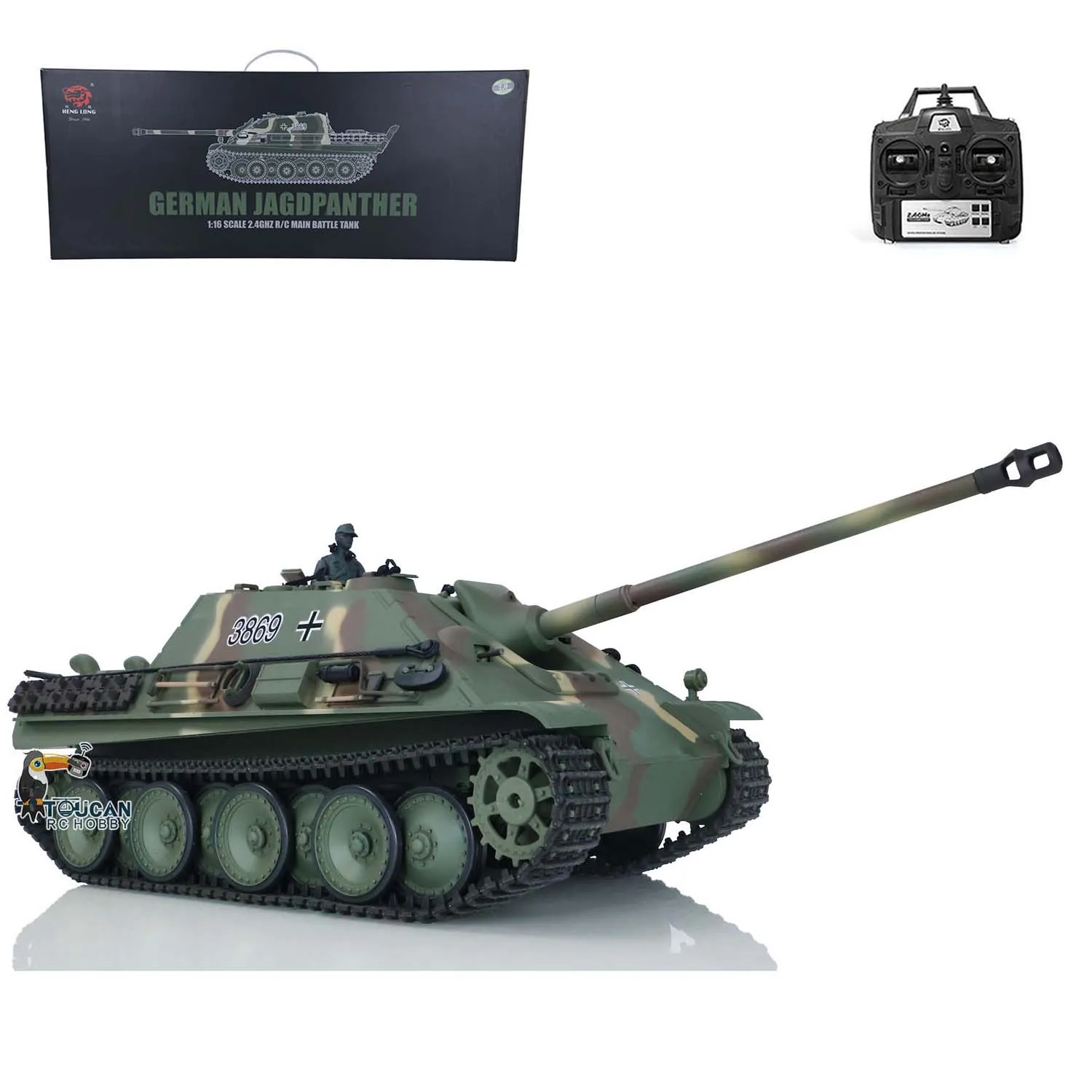 2.4G Heng Long 1/16 Scale 7.0 Plastic Version Jadpanther RTR RC Tank Model 3869 Cars Vehicle Gifts TH17437 4