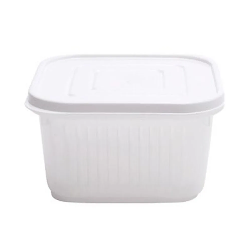 

Fresh-Keeping Storage Box 13.5*13.5*7.5cm Adjustable Containers Drain Fresh Box PP Sealed Storage Box Brand New