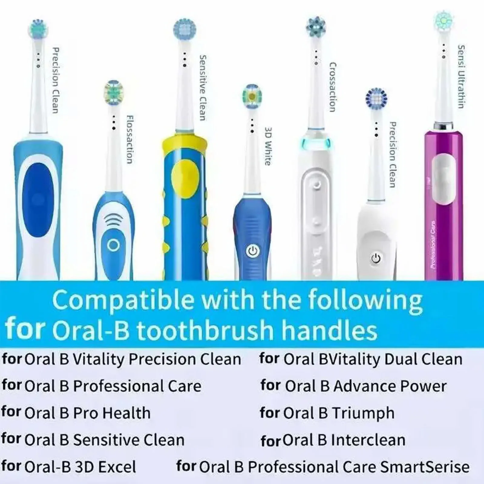 오랄비 프로 클린 호환 리필 브라운 프로페셔널 액션 크로스 소프트 전동 칫솔모