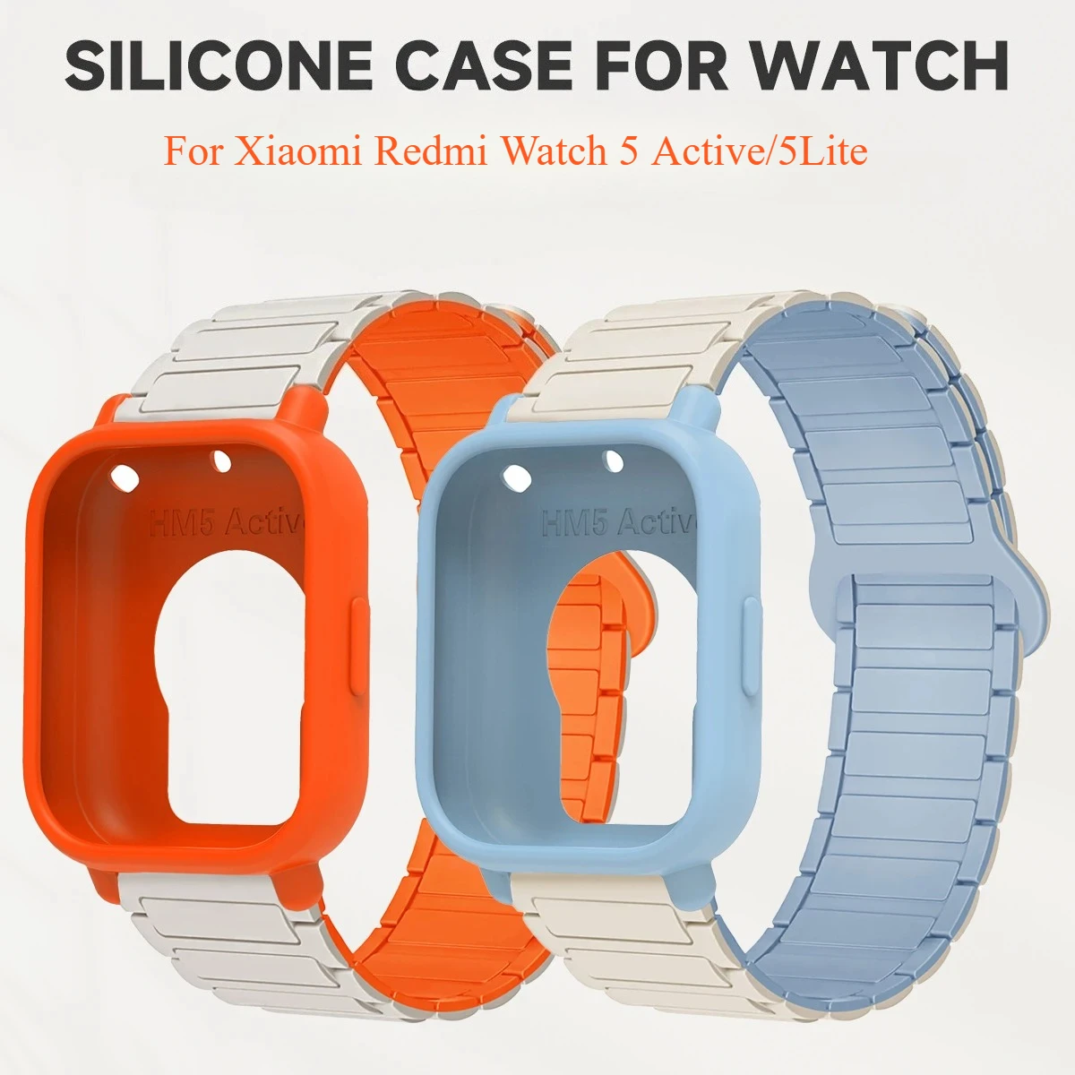 Enhanced Protective Case with Silicone Strap and Magnetic Sports Bands - Full Cover Screen TPU Soft Shell