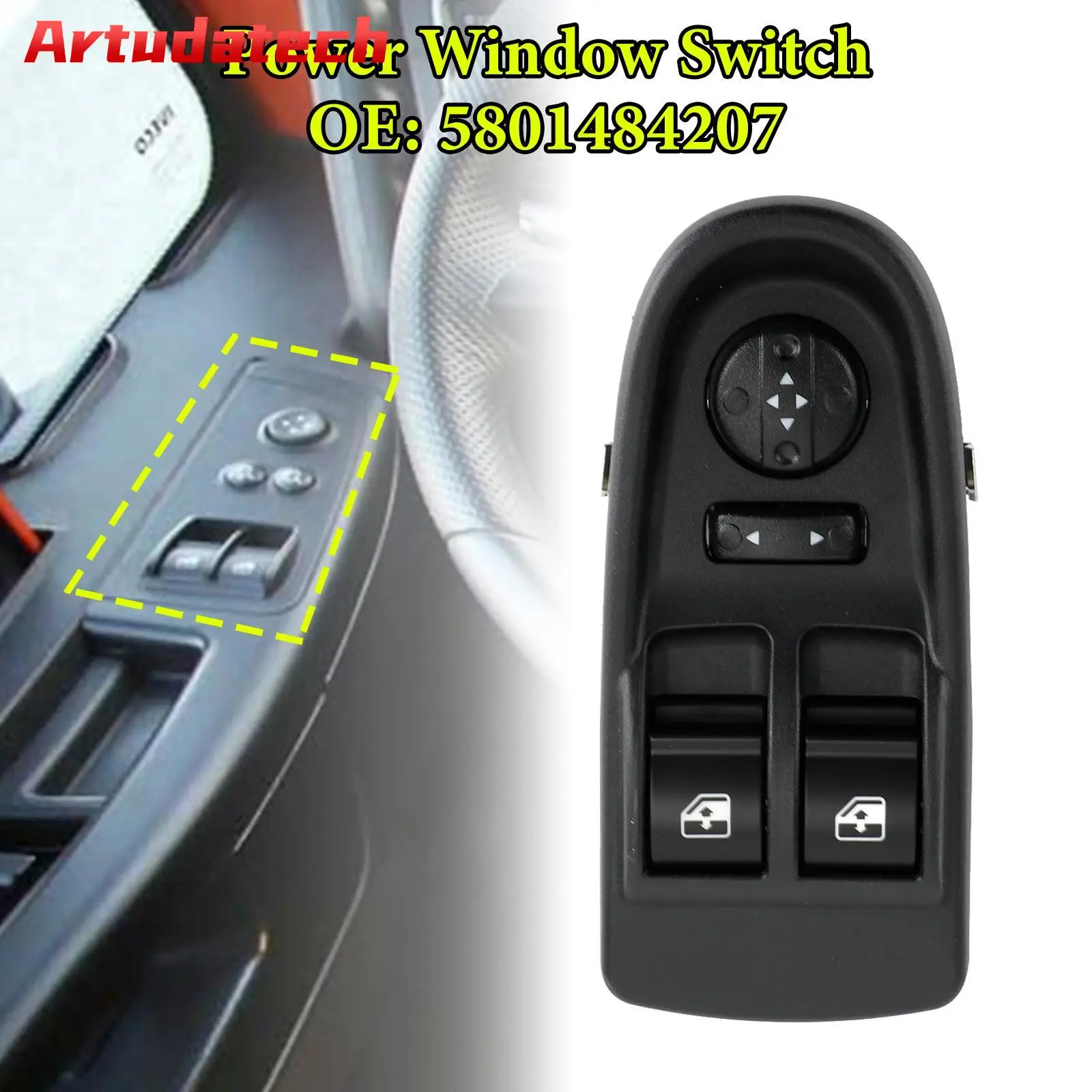 

Переключатель электростеклоподъемника Artudatech 5801484207 для IVECO DAILY 2011-2014 EWS/VC/003A, автомобильные аксессуары