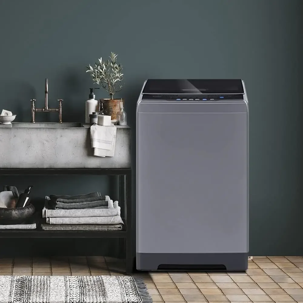 Portable Washing Machine,  Capacity Fully Automatic Compact Washer with Wheels, 6 Wash Programs Laundry 4