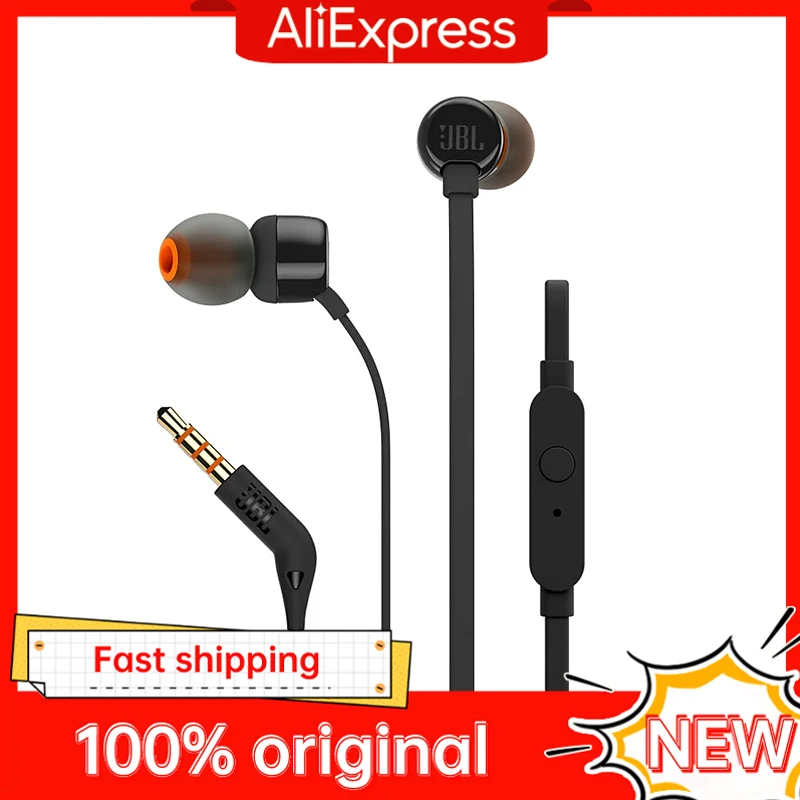 JBL-TUNE-100-auriculares-con-cable-T110-110mm-Auriculares-deportivos-de ...