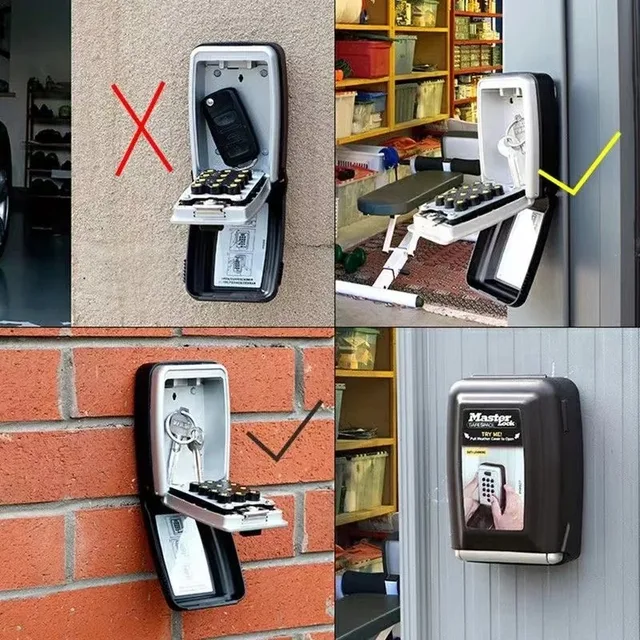 Master Lock Wall Mount Key Safe Metal Combination Locker Combination Digital Key Box for Home and Business 5423D 3