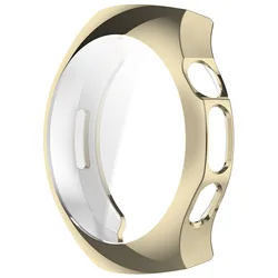 Durable Soft TPU Case & Screen Protector for Huawei Watch 5 - Flexible Protective Shell Accessory (Pale gold)