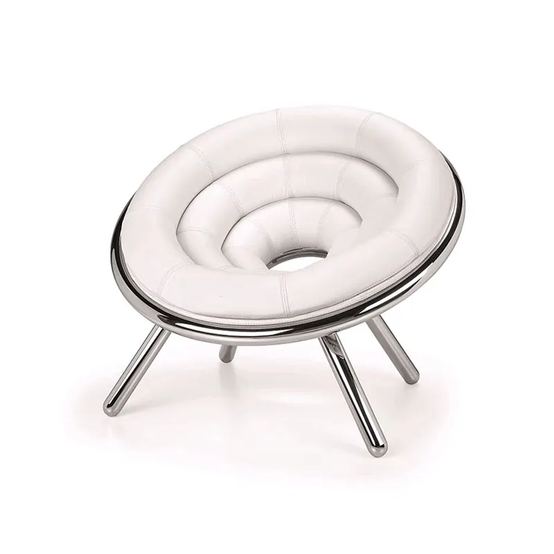 

Nordic Creative Art Stainless Steel Mosquito-Repellent Incense Chair Shaped Carved Circle round-Backed Armchair