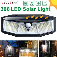 

Solar Power Wall Lamps Waterproof Solar Cell Lamp With Sensor Outdoor Spotlight LED Street Lights For Exterior Garden Decoration