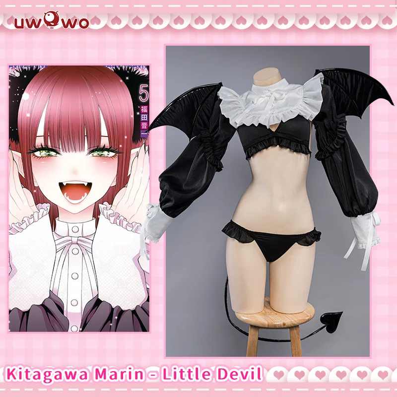 

In Stock UWOWO Marin Kitagawa Cosplay My Dress-Up Darling Succubus Cosplay Marin Kuroe Shizuku Little Devil Marin Kitawa Costume