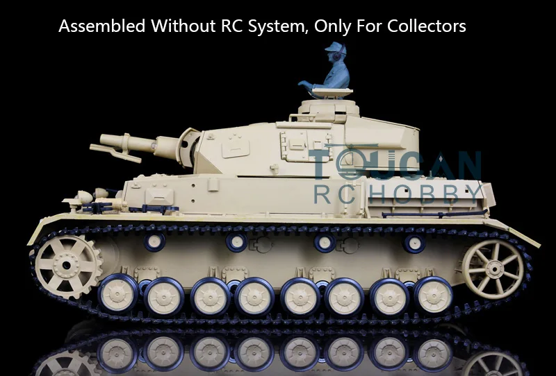 1/16 Heng Long Plastic German IV F Static Tank Model 3858 without Gearbox Radio Toys Gift 5