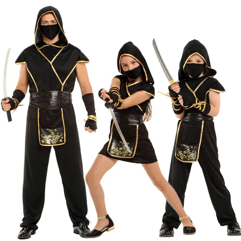 Halloween Costumes For Child Kids Adult Mystical Black Gold Ninja
