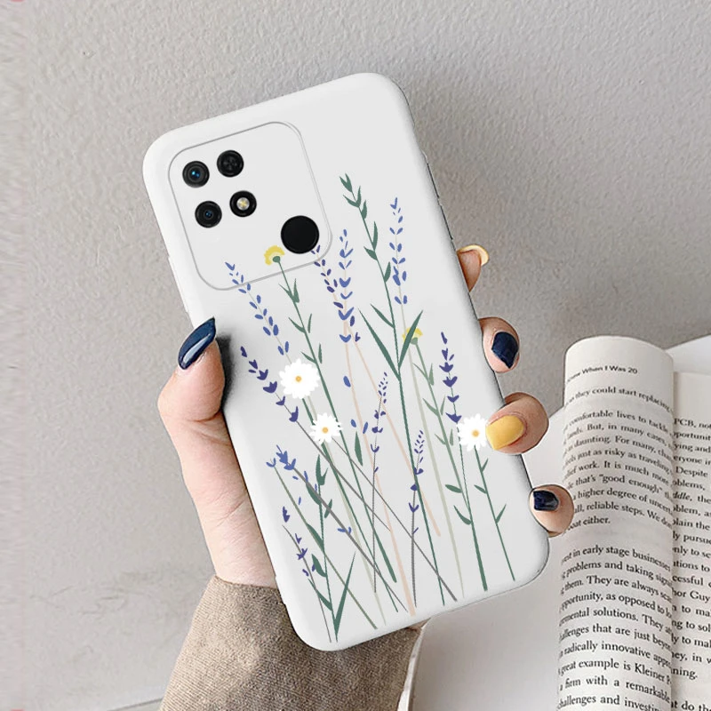 Charming Heart & Floral Silicone Matte Protective Case – Soft Back Cover
