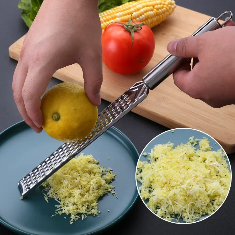 Stainless Steel Grater Cheese Long Planer Baking Handheld Cheese Grater Chocolate Lemon Peel Scraper Grinding Tool