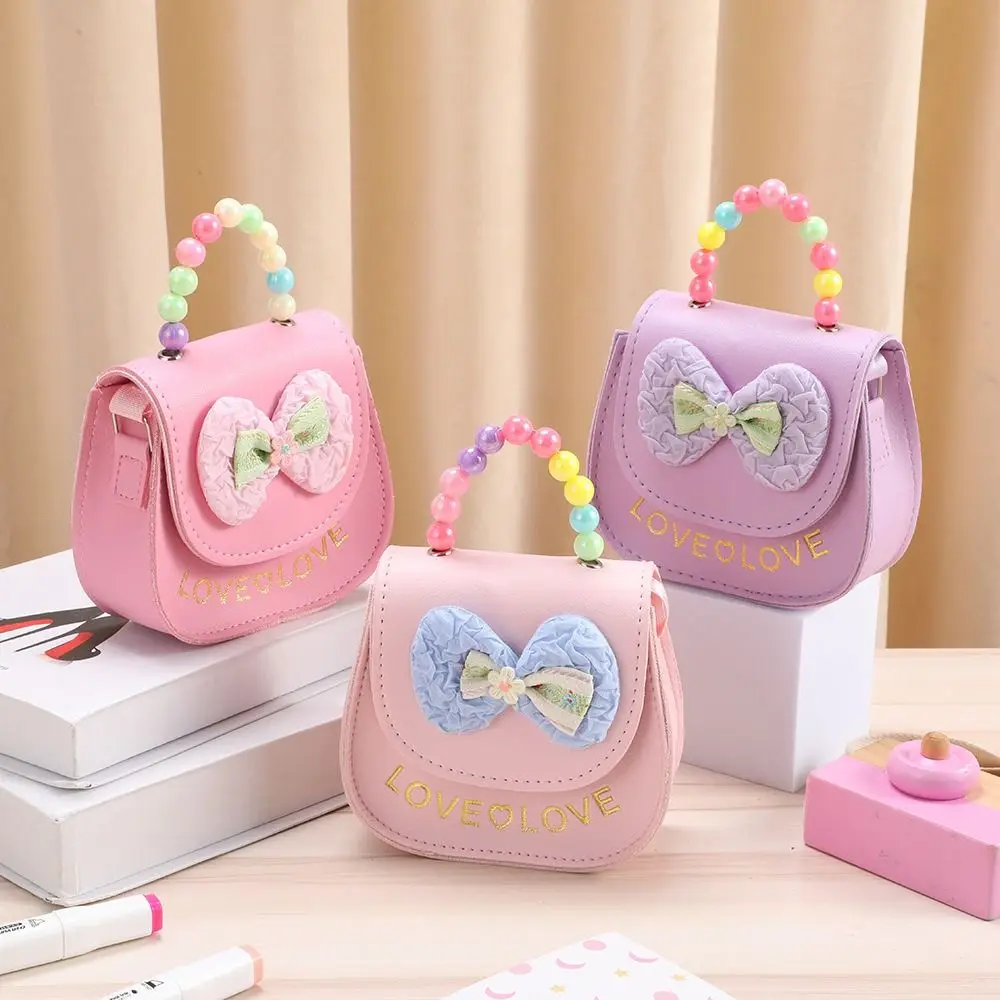 Kids PU Leather Messenger Bag Cartoon Shoulder Bag