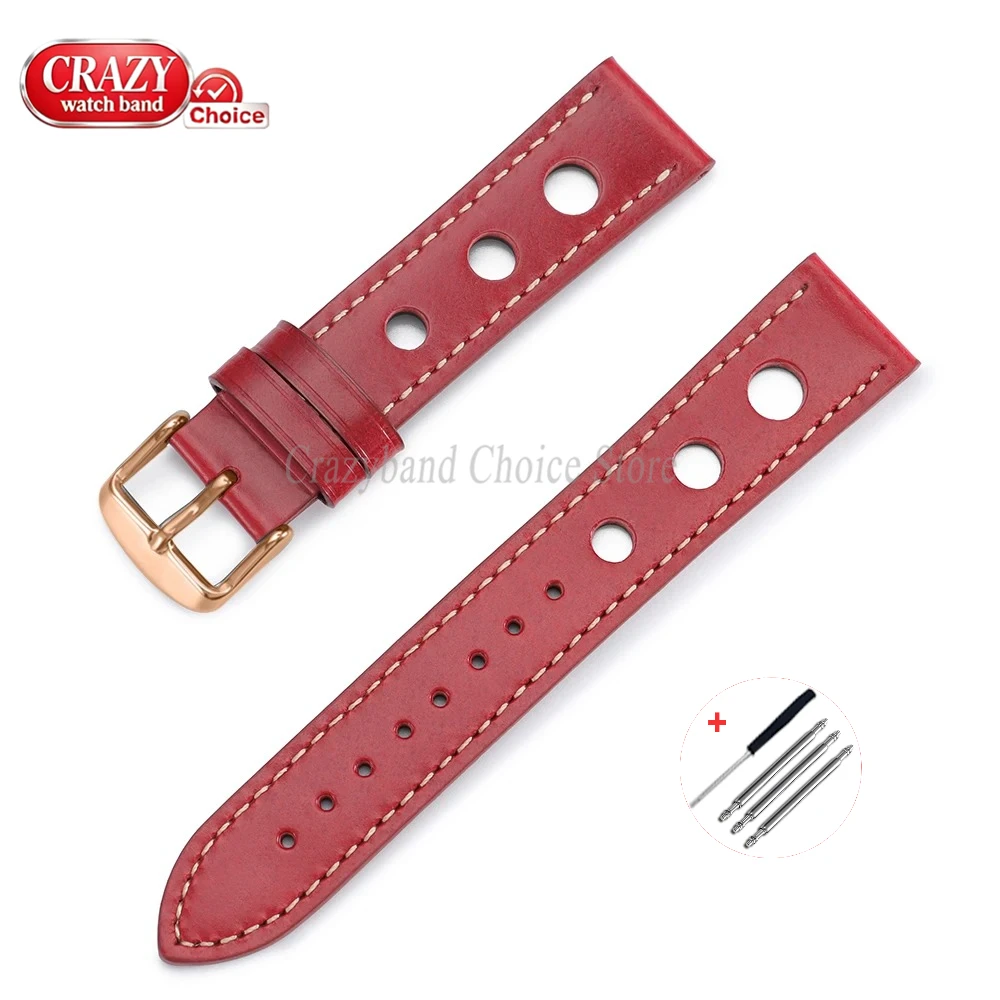 Vintage Leather Watch Strap - Unisex Fashionable & Breathable Bracelet