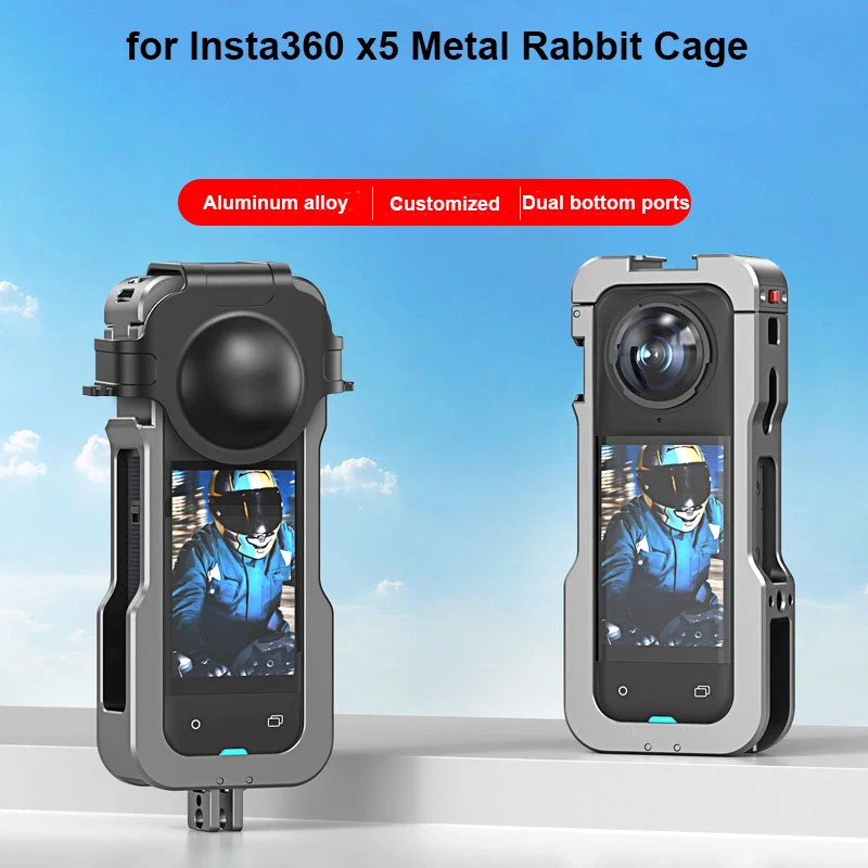 Coque De Protection Pour Insta360 X5 - Anti-chocs Et Rayures - PC Haute Résistance - Léger Et Facile à Installer - Pour Sports Extrêmes (ski, VTT...)