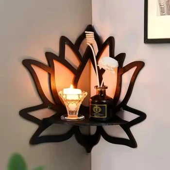 Wooden Lotus Aromatherapy Shelf 1
