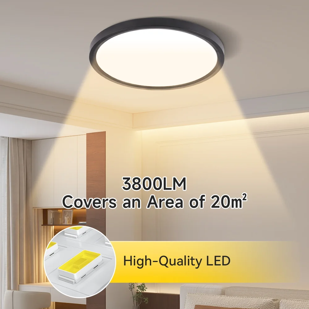 Enhanced Multicolor Dimmable LED Ceiling Lamp with Remote Control