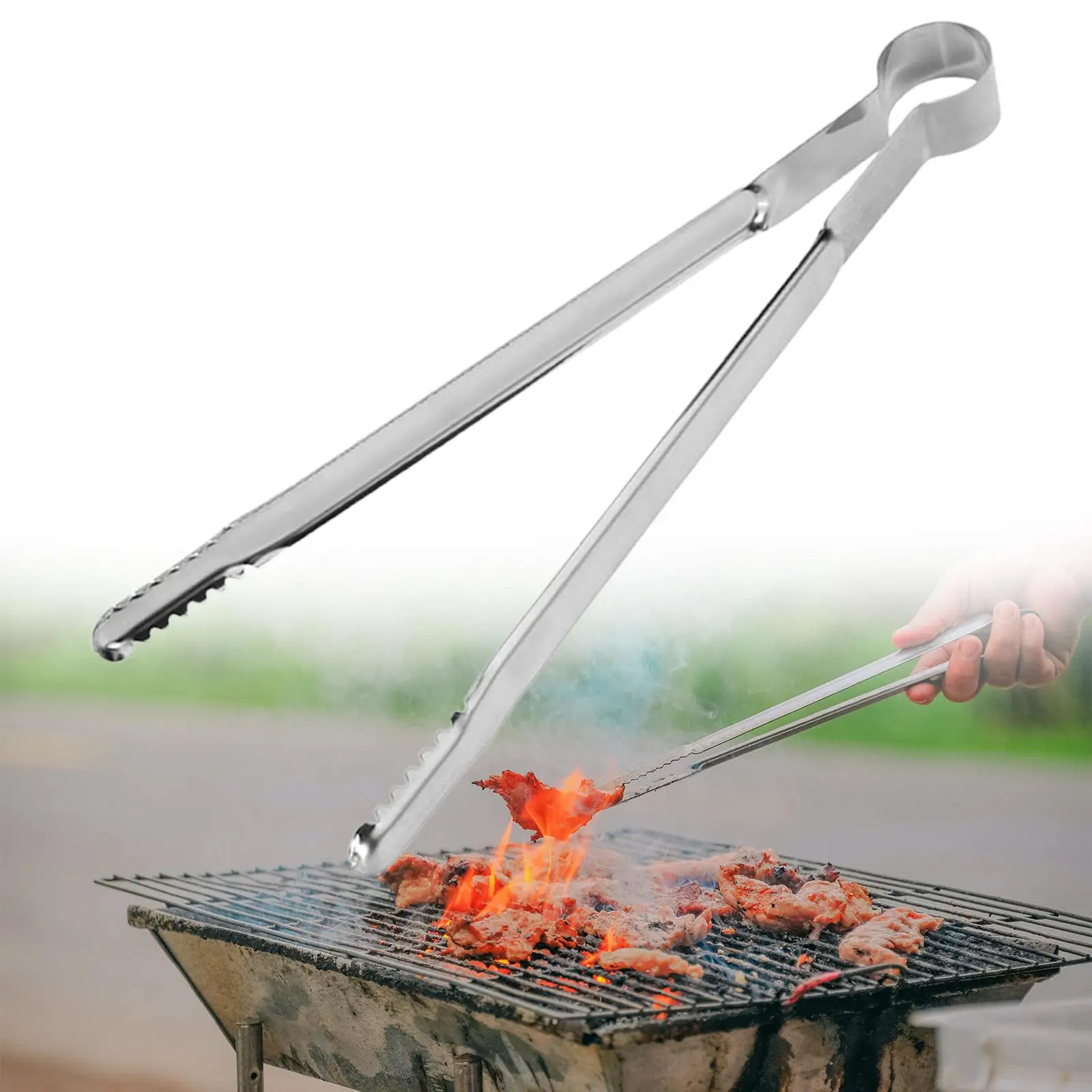 Fancy Stainless Steel Kitchen Tongs Heavy Duty Serving Food Tongs