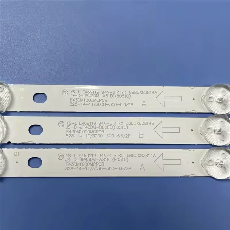 FOR 3pcs LED strip light for JS-D-JP43DM-A81EC JS-D-JP43DM-B82EC (80227) E43DM1000 MCPCB 2