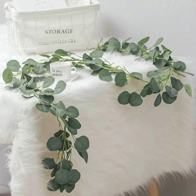 Artificial Eucalyptus Vines Faux Vines Greening Wreath Wedding Backdrop  Arches Room Decor Wall Hanging Plastic Fake Plant Rattan - AliExpress