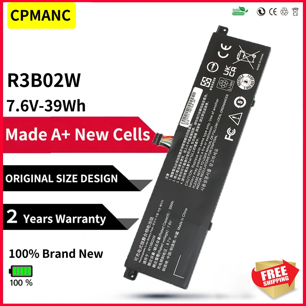 Cpmanc R13b01w R13b02w Bateria do Portátil para Xiaomi mi Notebook ar 13 13.3 16130101 Nova Bateria Notebook