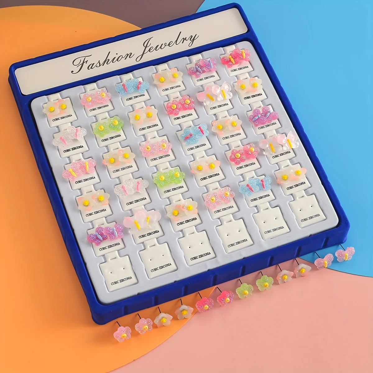 Women's Handmade Flower Earring Set, Bohemian Style, 36 Pairs of Fashionable Butterfly Jewelry, Valentine's Day, New Year's Gift