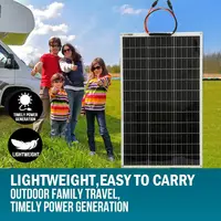 Panneau solaire monocristallin flexible 200W 18V, adapté au camping et aux sorties, aux batteries de camping-cars, aux maisons et aux bateaux 5