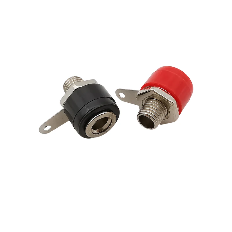 Banana Plugs 25Pcs 5 Color 4mm Binding Post Test Connector Female Socket Plug Jack Adapter DIY
