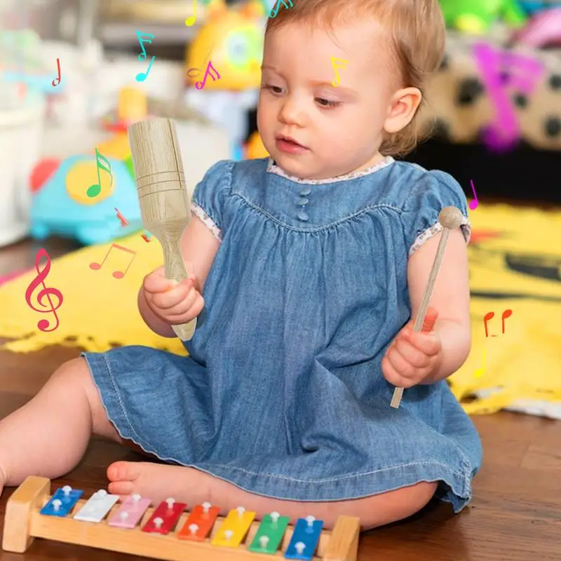 Latin Percussion Musical Instruments Crow Sounder Guiro Wooden Musical Percussion Instrument Educational Toy Latin Toy