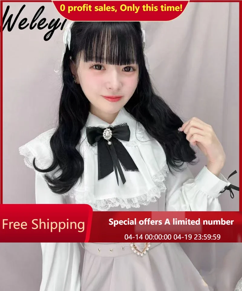 

Women's Elegant Dresses Japanese 2024 Summer Retro Belt Plaid Brooch Mine Style Mass Production Fake Two Piece Long Sleeve Dress