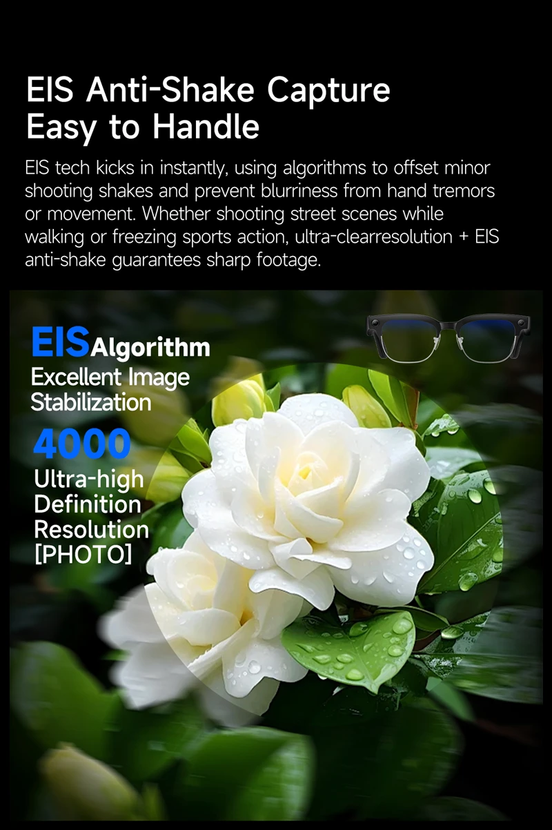 Xiaomi Anti‑shake Cam Glasses 800W Color-Changing 6K AI Smart Translation Glasses Photo Video Recording Sunglasses Waterproof 4