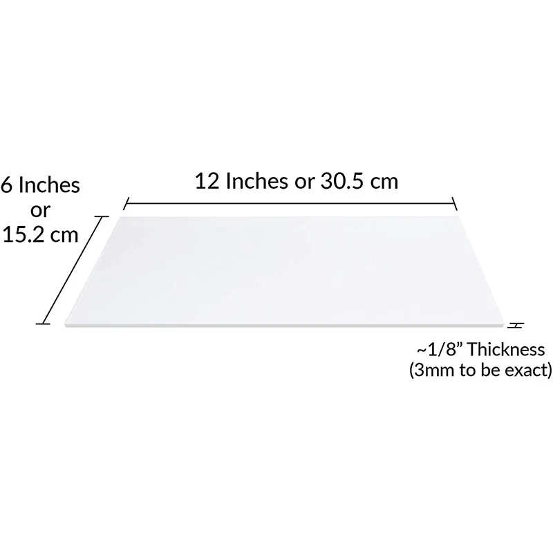 Acrylic Sheet Clear Cast Panel Transparent Plastic Plexi Glass Board for Signs DIY Display ProjectsCraft