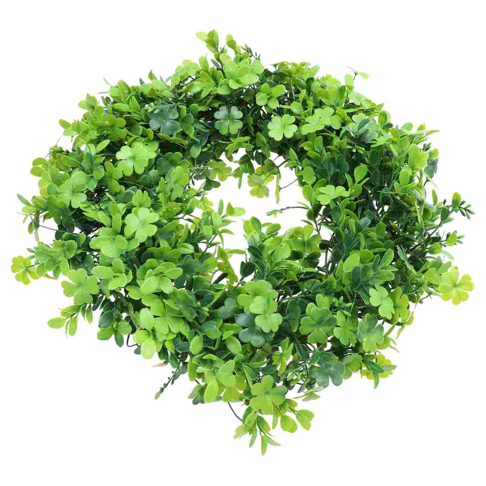 

Artificial Garland Faux Boxwood Wreath Green Wreaths for Front Door St Patrick's Day Gift Classic