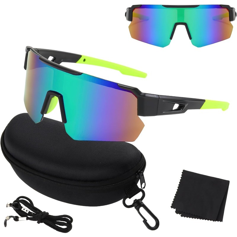 Wind-proof polarized sunglasses UV 400 protection wind and sand prevention suitable for outdoor running golf fishing and cycling