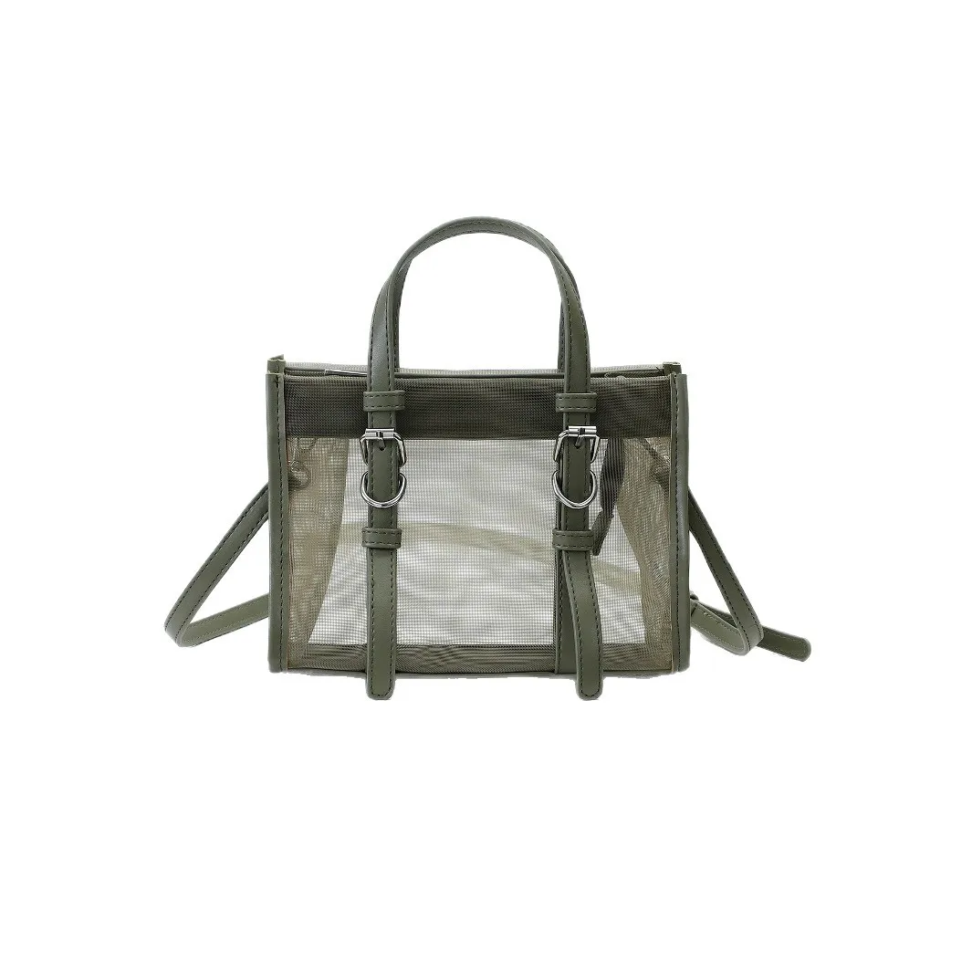 Transparent Hollow Shoulder Bag For Mesh Totes Bag Summer Beach Bag Ladies Portable Handbags Vacation Bags Clutch feminina