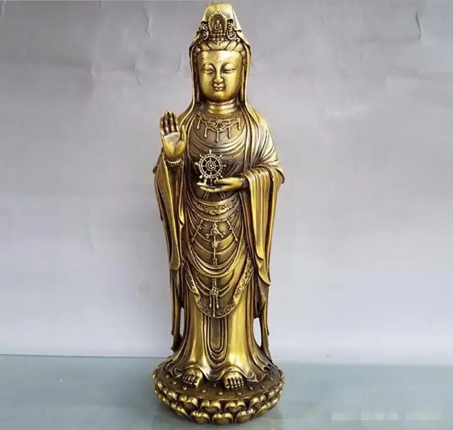 

Медная Статуя Putuo Guanyin из чистой меди для украшения дома