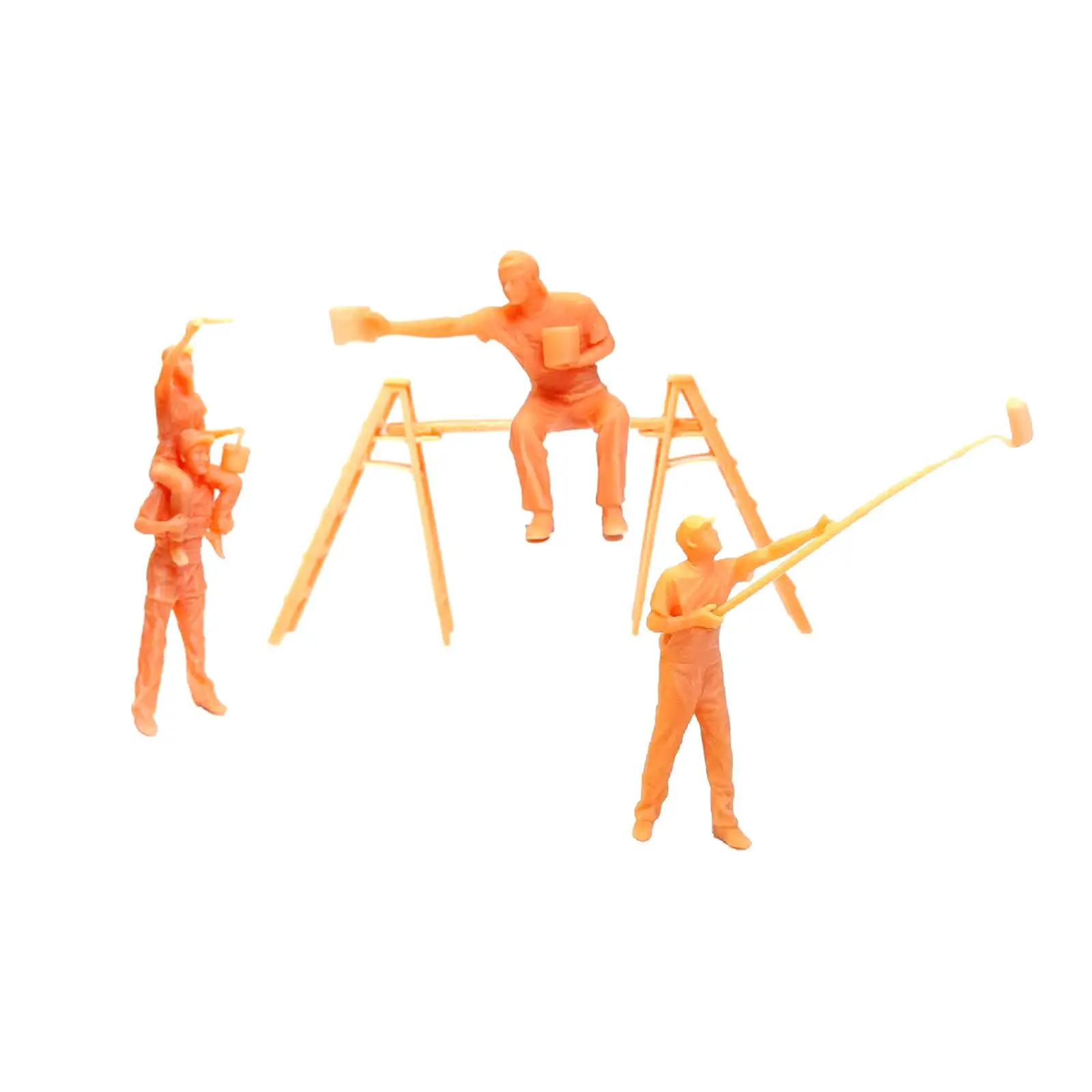 

4x мини 1/64 полимерные статуэтки художника аксессуары поезд пейзаж песчаный стол украшение сказочная садовая игрушка Коллекционная маленькая статуя