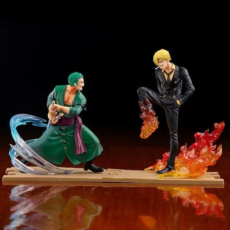 15cm Anime One Piece Figur Luffy Sanji Zoro Kampfkrieger Figurine Modell PVC Sammlerstück Desktop Actionfigur Spielzeug Kindergeschenke