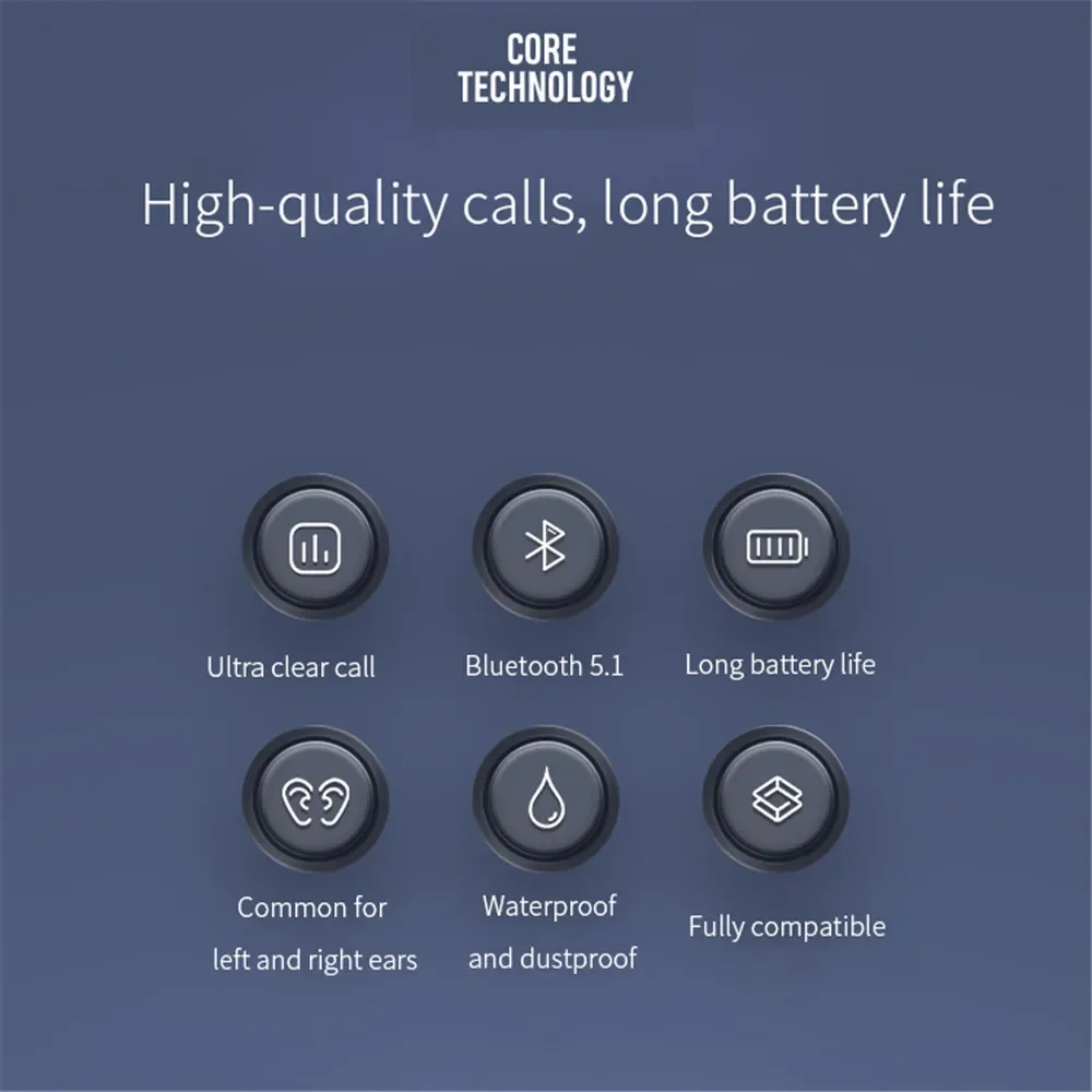 Wireless Earbuds New V9 Wireless Bluetooth Earphone HIFI Stereo HD Mic Handsfree Headset For Samsung iPhone Xiaomi