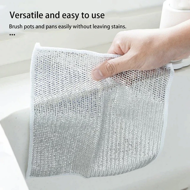 Multipurpose Wire Dishwashing Rags for Wet and Dry, Wire