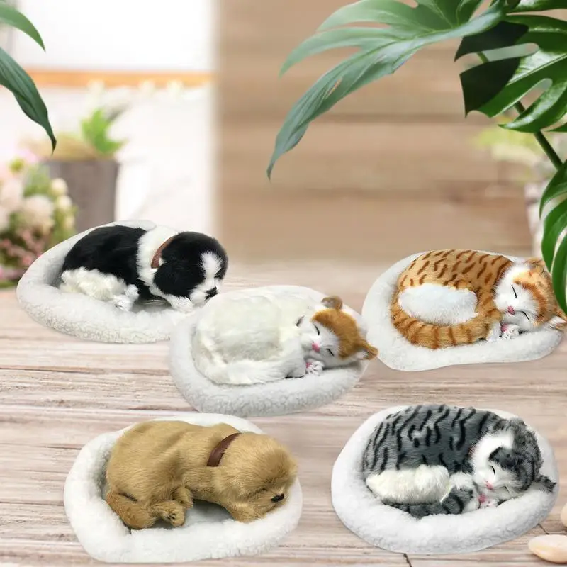 

Realistic Cat Cute Simulation Sleeping Cat Plush Doll Toy Artificial Cat Gift Handmade Furry Animal For Home Office Innovative