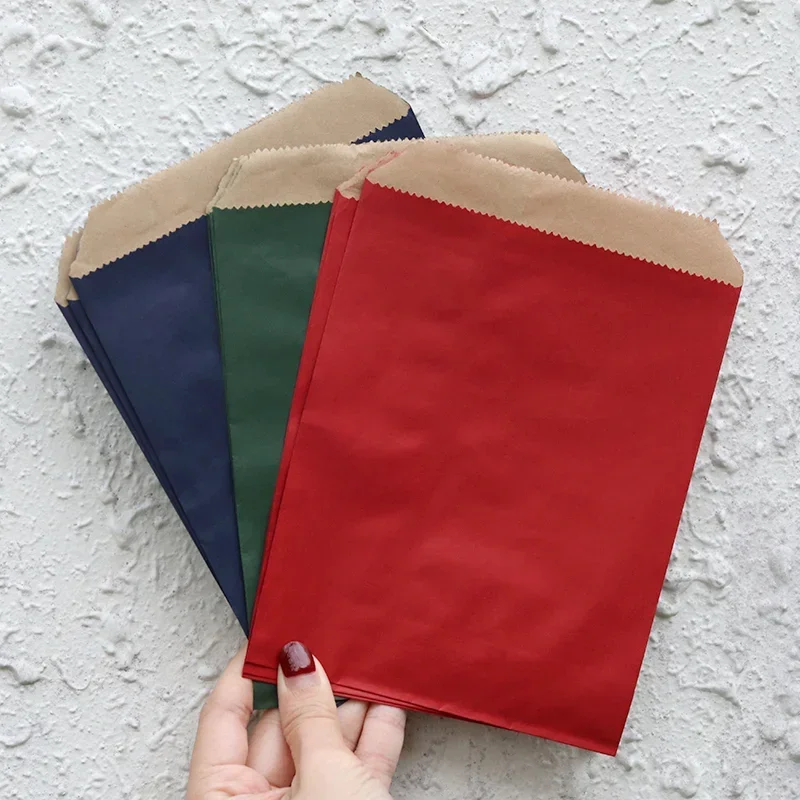 25 Stück 13 x 18 cm 5 x 7 Zoll einfarbige Papiertüten – elegante und vielseitige Geschenkverpackung für Hochzeiten, Partys und besondere Anlässe